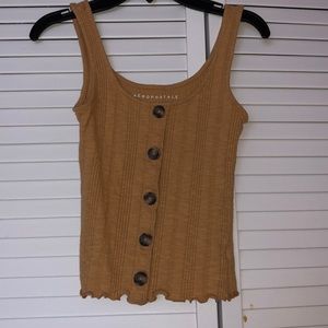 Yellow button up tank